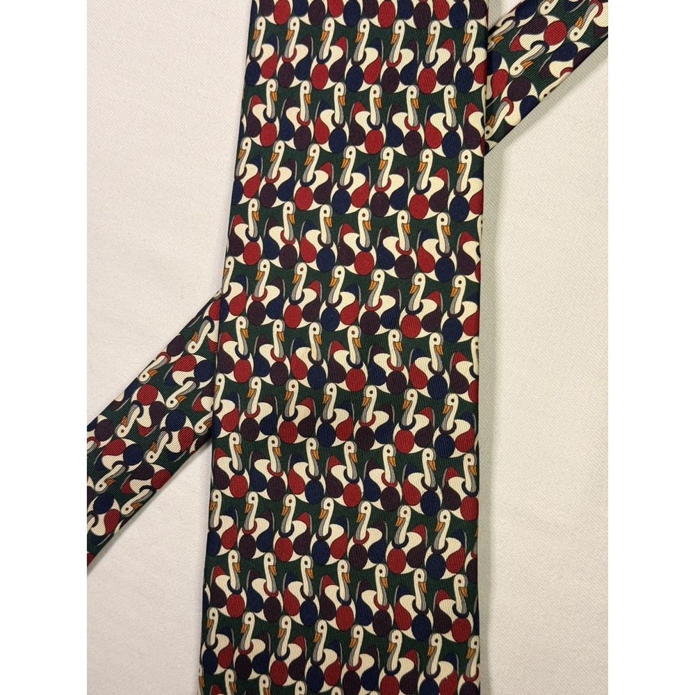 Jos A Bank Executive Collection Silk Tie red Duck Vintage USA